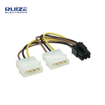 Double P4 to P6 computer peripheral wire graphics card power cord